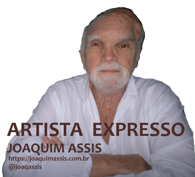 Palavras, o vento leva. Por isso, é bom deixar registradas aqui, algumas das mais inspiradas e inspiradoras criações de Joaquim Assis. 
Descrevemos para você: Joaquim Assis olha para a frente, com um sorriso tranquilo. Ele é branco, está levemente bronzeado, tem olhos castanhos, barba e sobrancelhas brancas, olhos castanhos e a testa mais alongada do lado esquerdo. Ele usa túnica branca e é visto até a altura dos braços cruzados, apoiados sobre uma superfície que não vemos. O fundo é branco e na linha do peito está escrito em letras cor de café: Artista Expresso, na linha seguinte, Joaquim Assis, abaixo em letras menores, https://joaquimassis.com.br e abaixo @joaqassis . Abaixo da imagem, à esquerda, o poema Vida.